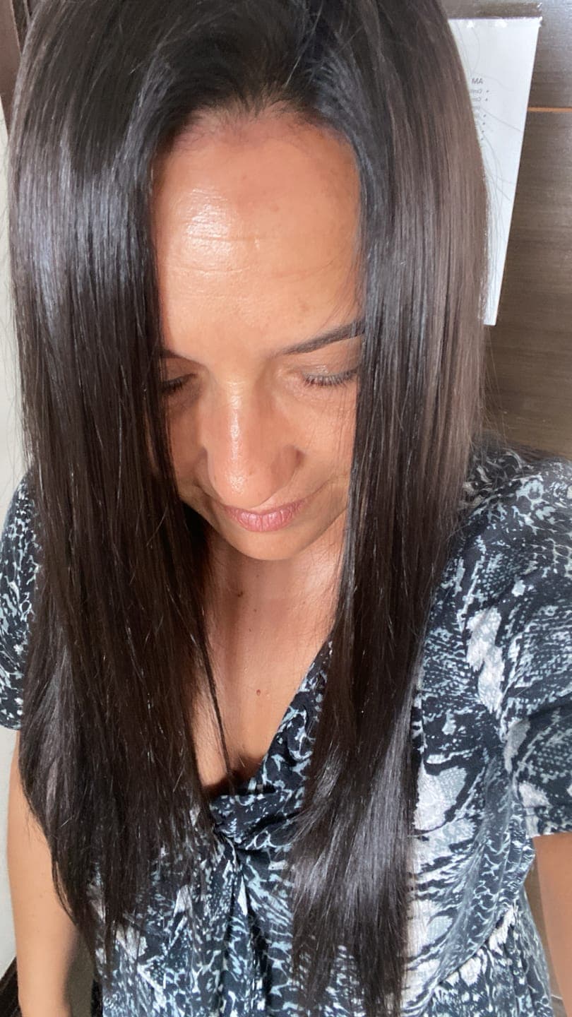 Foto de Gabriela O. usando Acondicionador Post-Alisado 300 ml