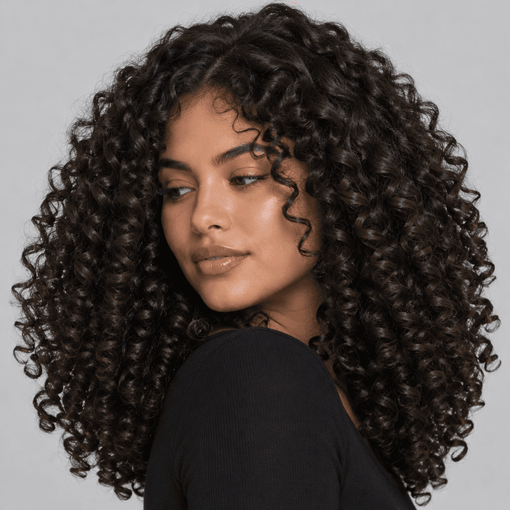 Pelo rizado y definido