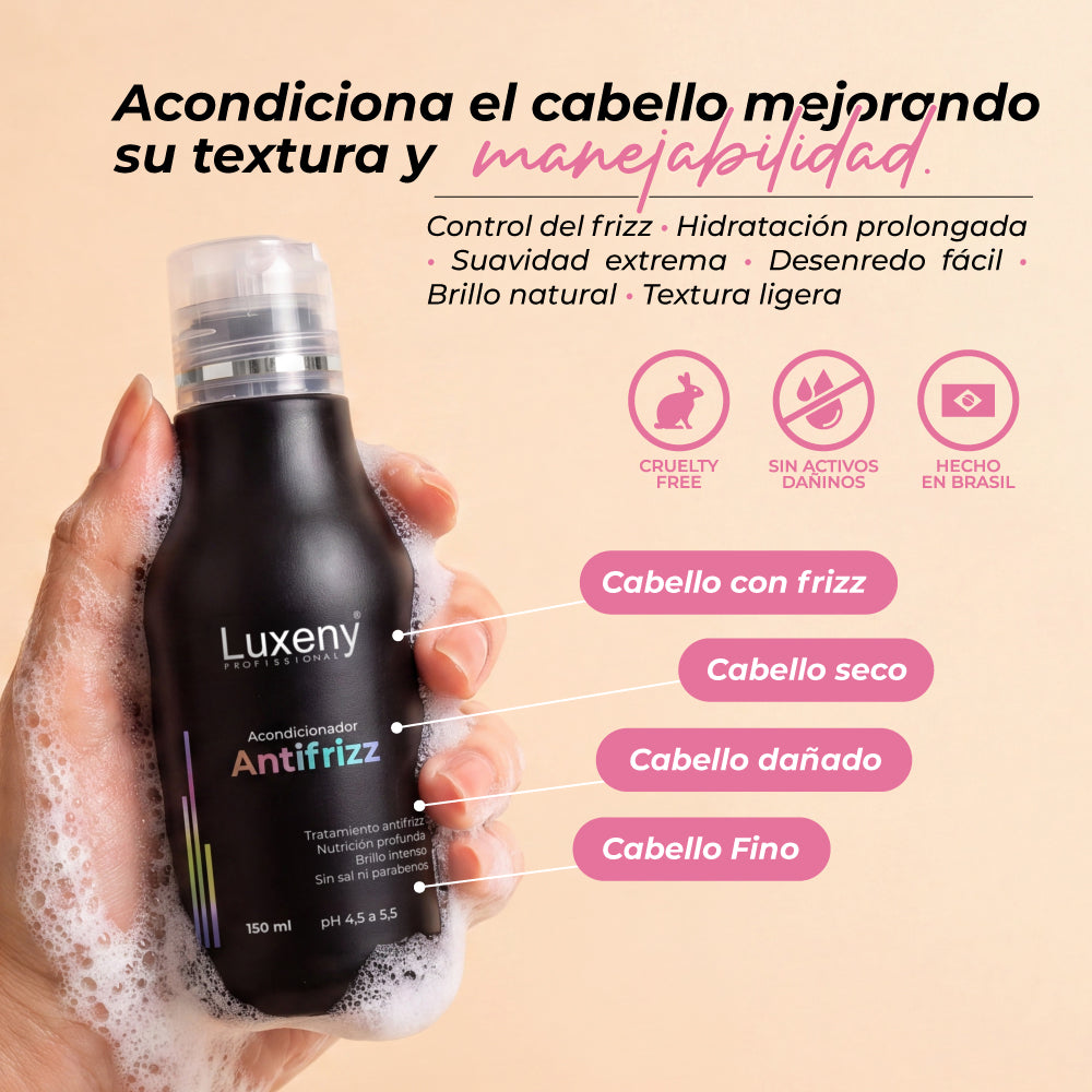 Acondicionador Antifrizz 150 ml 6 Luxeny
